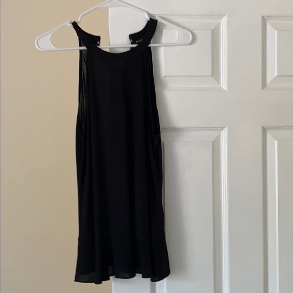 Massimo Dutti black peplum top